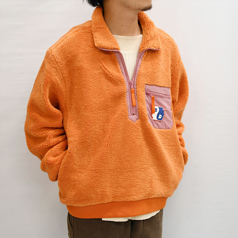 《COS》TEDDY HALF-ZIP HOODIE オレンジ☆アウター