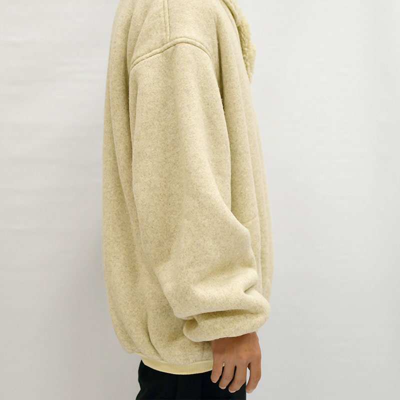 OVERSIZED BOA PULL OVER -BEIGE-