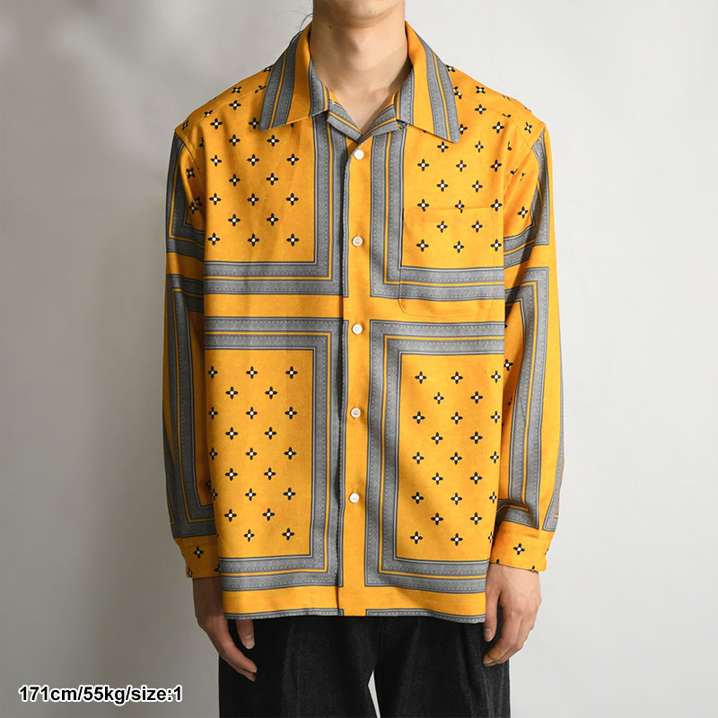 PERSONAL DATA PRINT LS SHIRT -YELLOW-