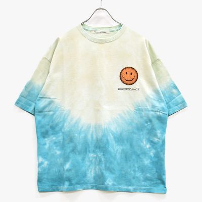 HAND DYEING AND PRINT TEE TYPE D -SKY-
