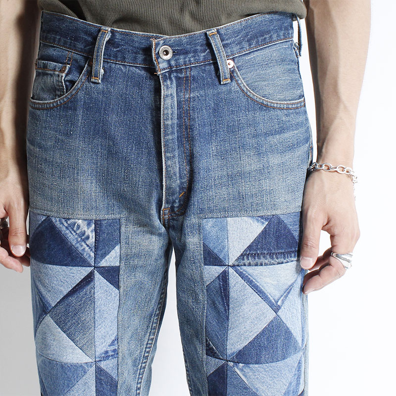 OLD PATCHWORK DENIM -BLUE-