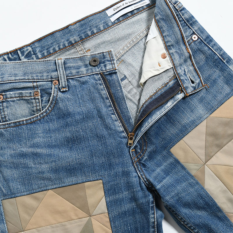 TRENCH PATCHWORK DENIM -BLUE- | IN ONLINE STORE