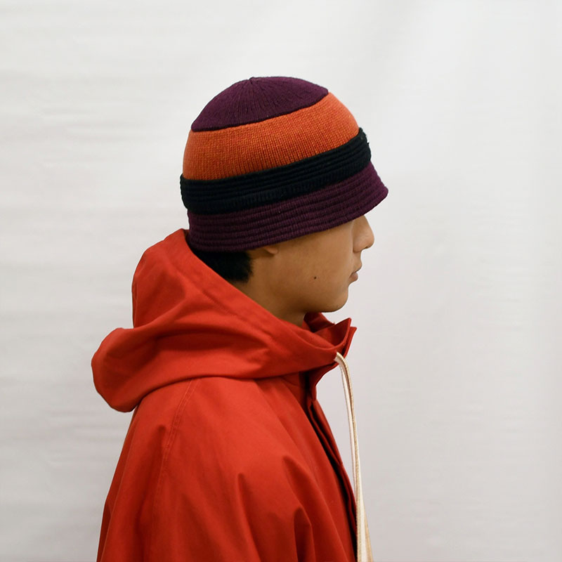 CASHMERE×WOOL BUCKET HAT -RED-