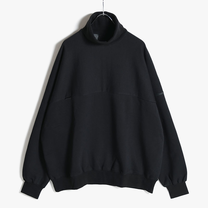 HIGH NECK SWEATSHIRT -BLACK- | IN ONLINE STORE