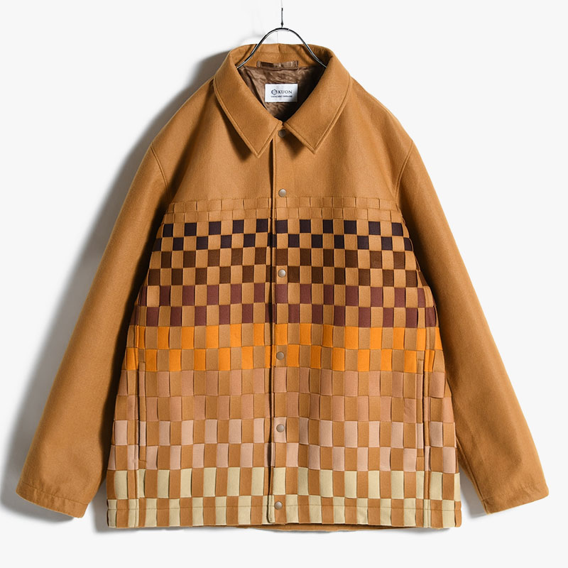 BASKET WEAVE COACHES JACKET -BROWN- | IN ONLINE STORE