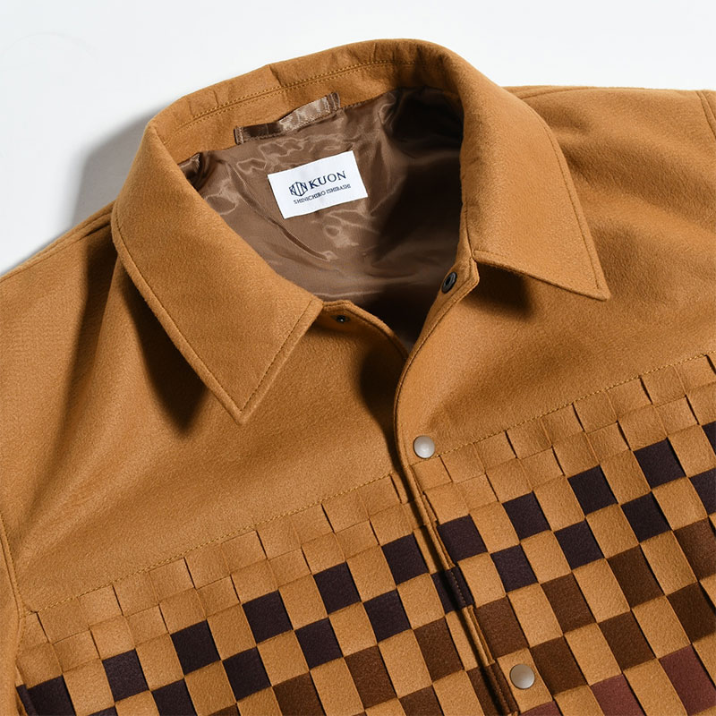 BASKET WEAVE COACHES JACKET -BROWN- | IN ONLINE STORE
