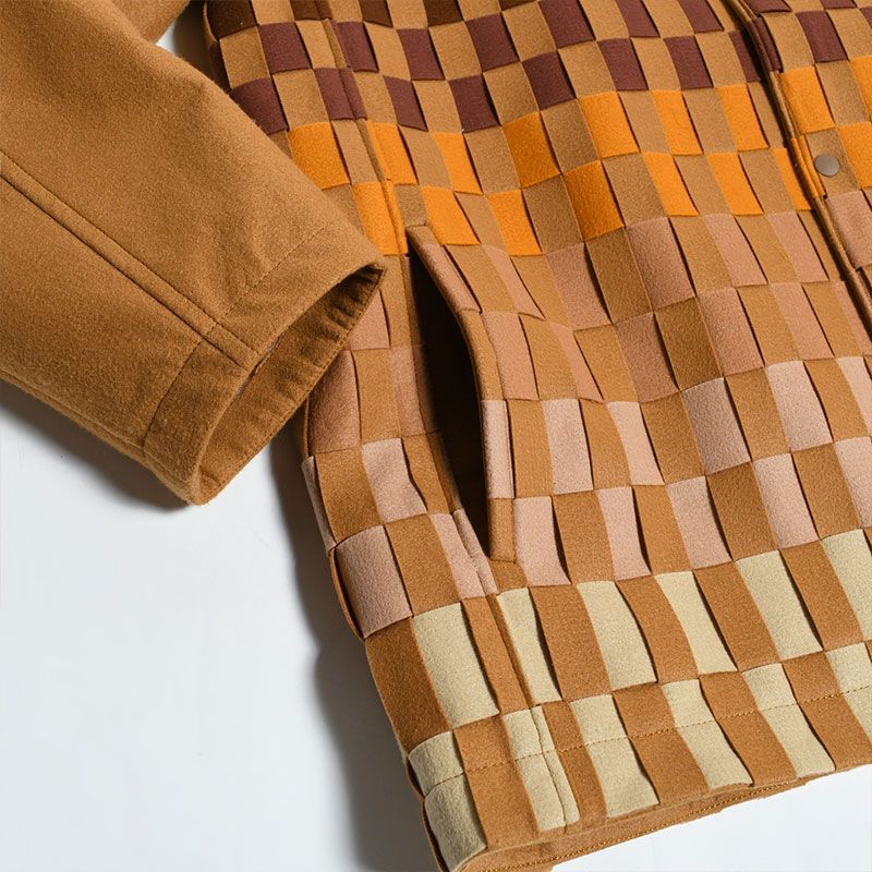 BASKET WEAVE COACHES JACKET -BROWN- | IN ONLINE STORE