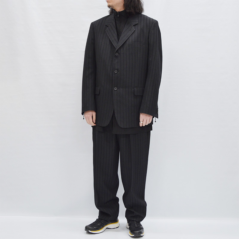 COSTUME D'HOMME SUITS STRIPE 2 TUCK PANTS -BLK- | IN ONLINE STORE