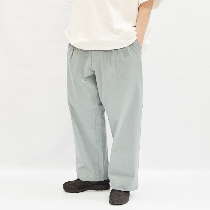 FANAGE COTTON Wide Pants -GREEN- | IN ONLINE STORE