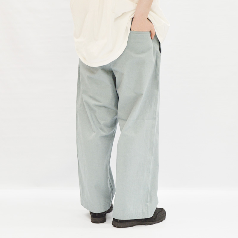 FANAGE COTTON Wide Pants -GREEN- | IN ONLINE STORE