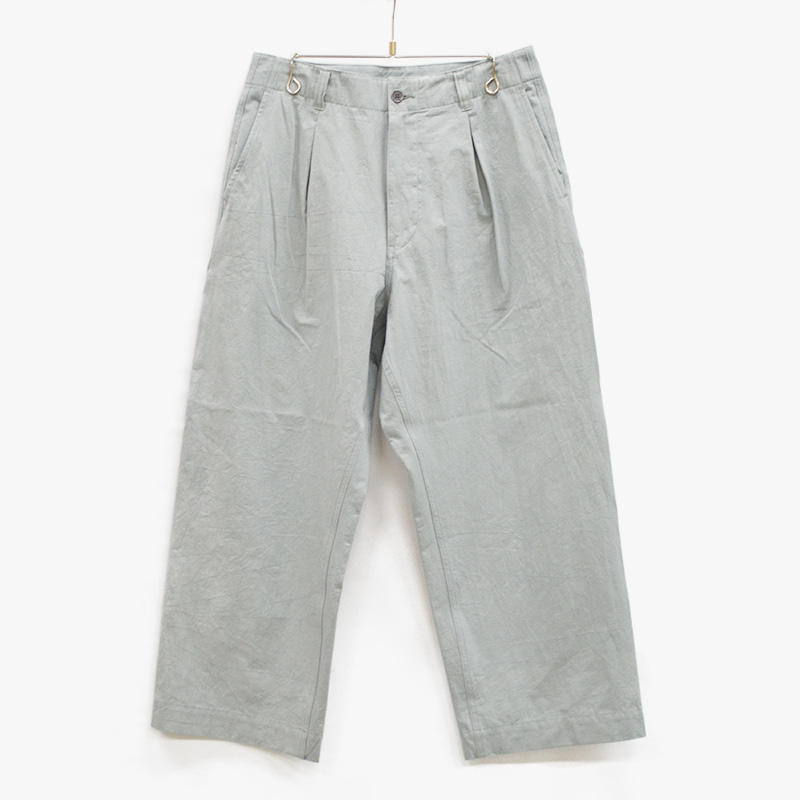 FANAGE COTTON Wide Pants -GREEN- | IN ONLINE STORE