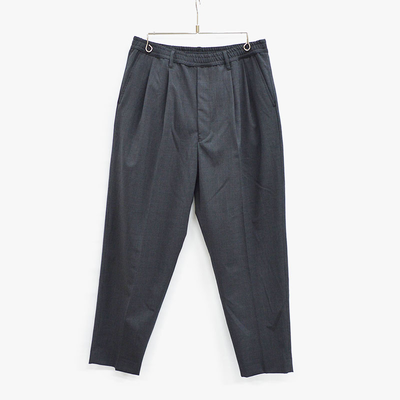 WIDE TAPERD EASY SLACKS -CHARCOAL- | IN ONLINE STORE