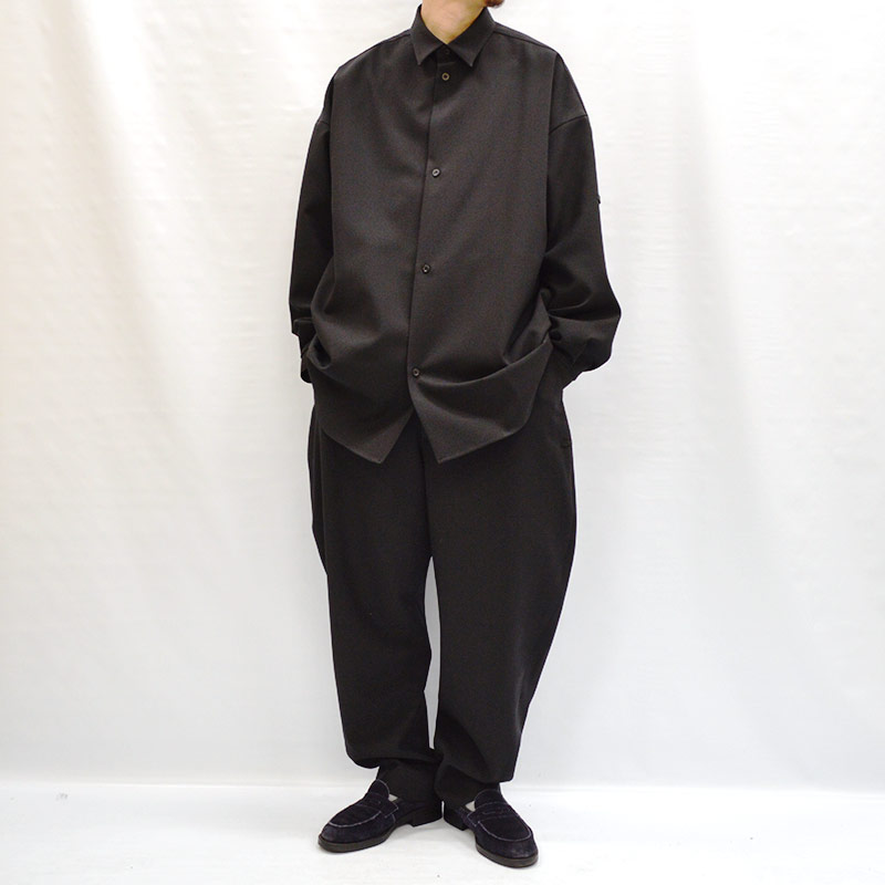 WIDE TAPERED SLACKS -BLK- | IN ONLINE STORE