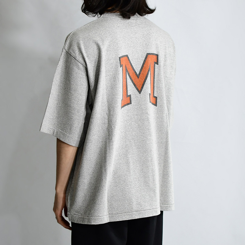COTTON RAYON 88/12 PRINT TEE IT-M HEATHER GREY -RED- | IN ONLINE STORE