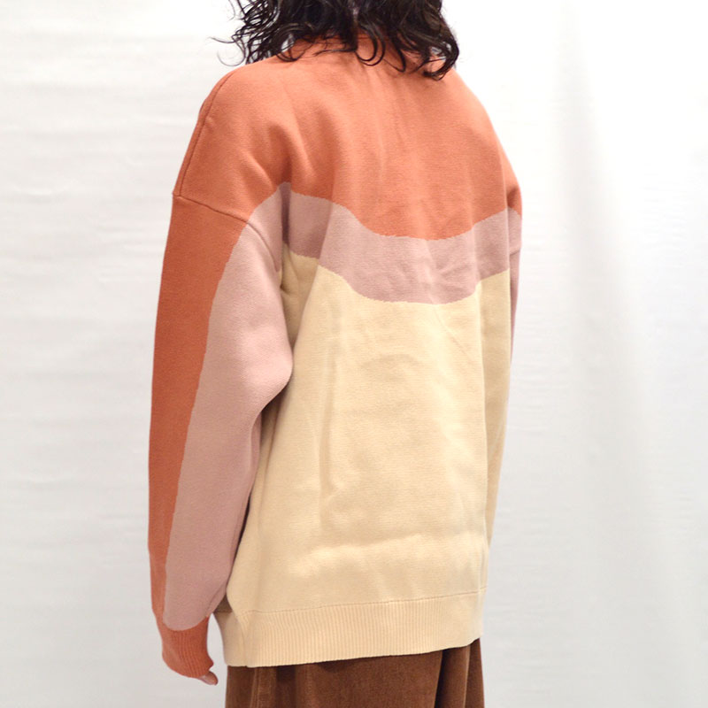 Border Knit Crew -BEIGE- | IN ONLINE STORE