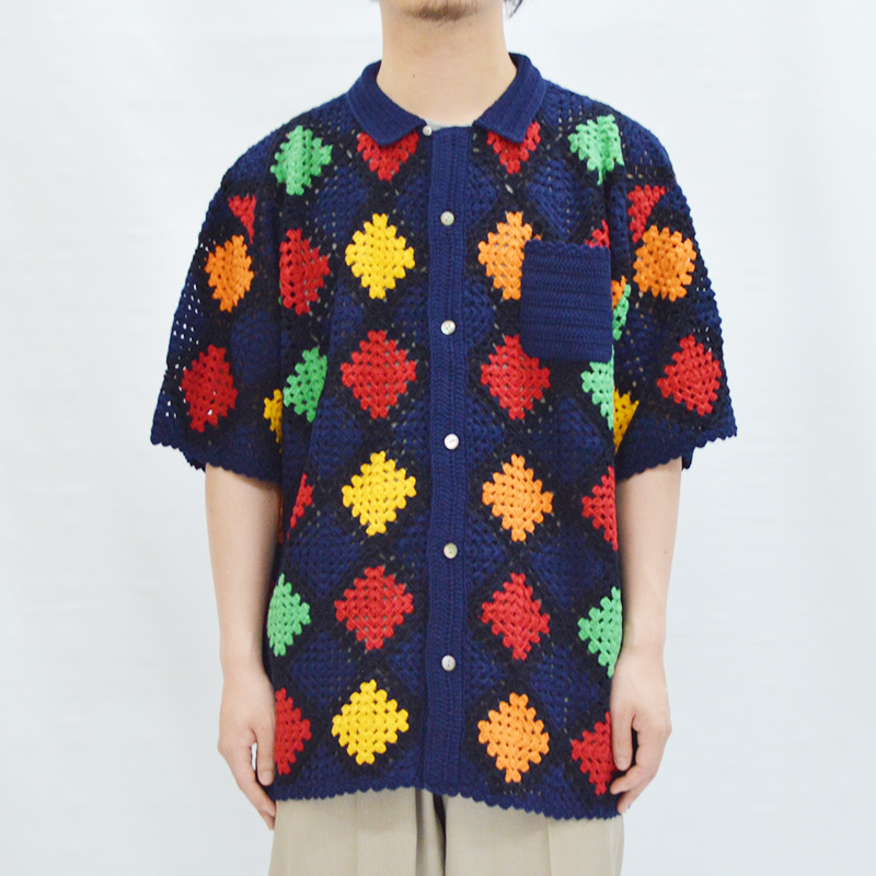 Stained glass Knit -NAVY- | IN ONLINE STORE
