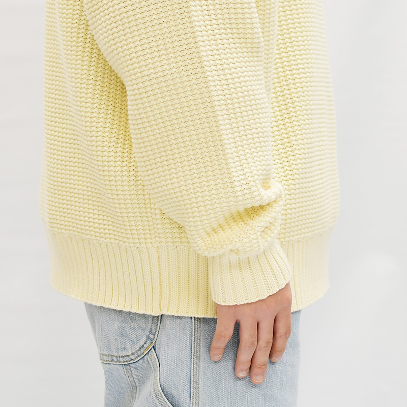 Asymmetry V Knit -WHITE- | IN ONLINE STORE