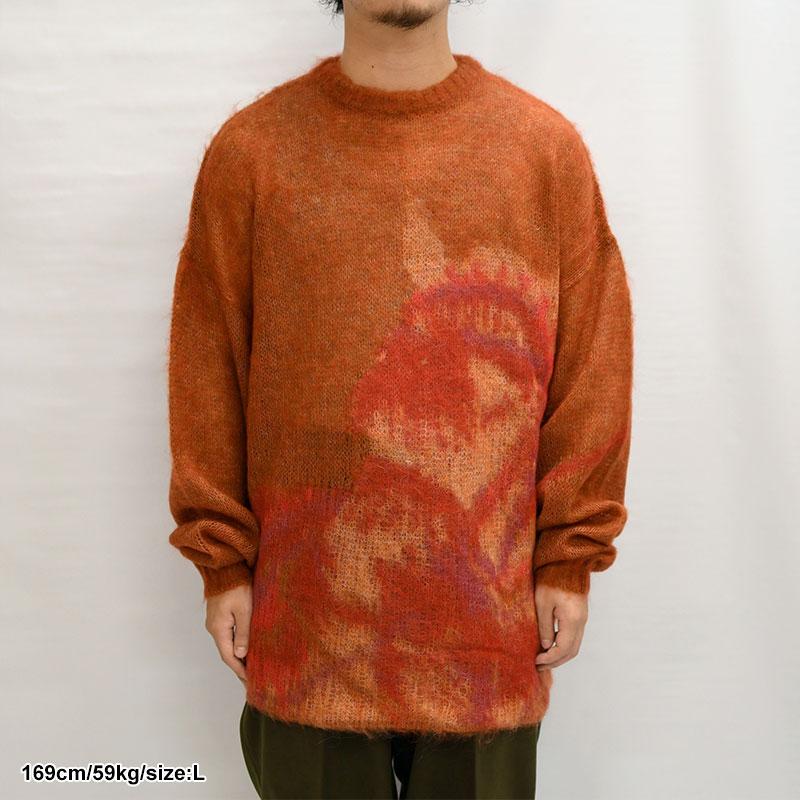 HORSE MOHAIR KNIT -ORANGE- | IN ONLINE STORE