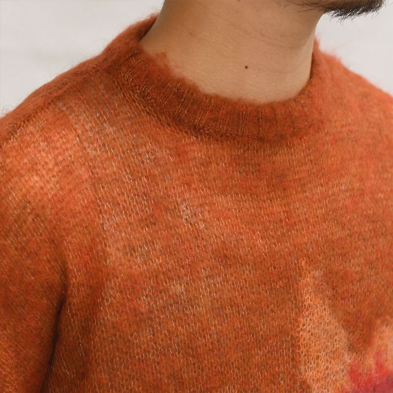 HORSE MOHAIR KNIT -ORANGE- | IN ONLINE STORE