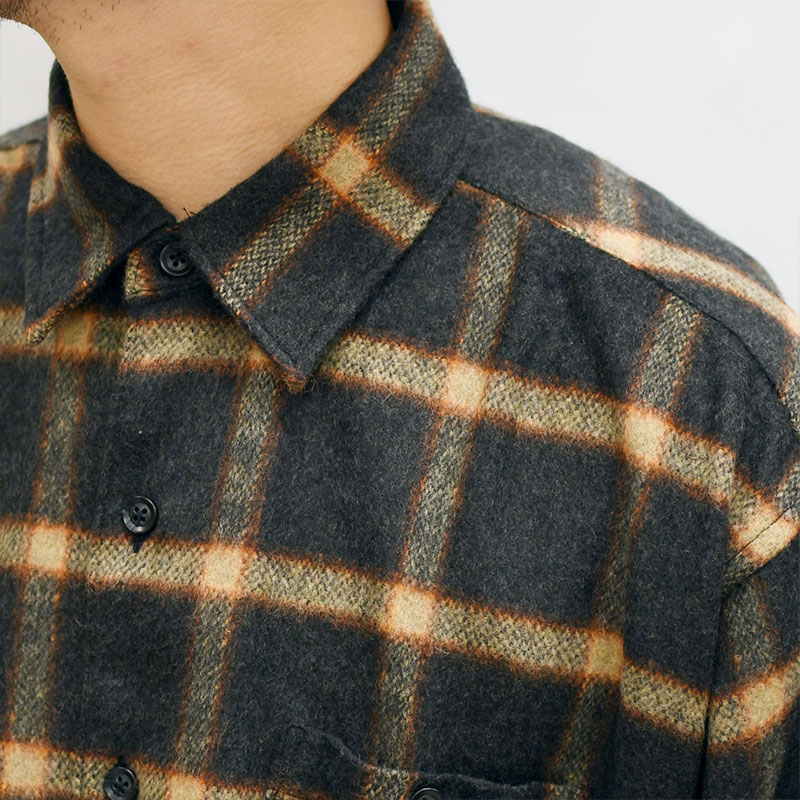 Shaggy Check Shirt -NAVY- | IN ONLINE STORE