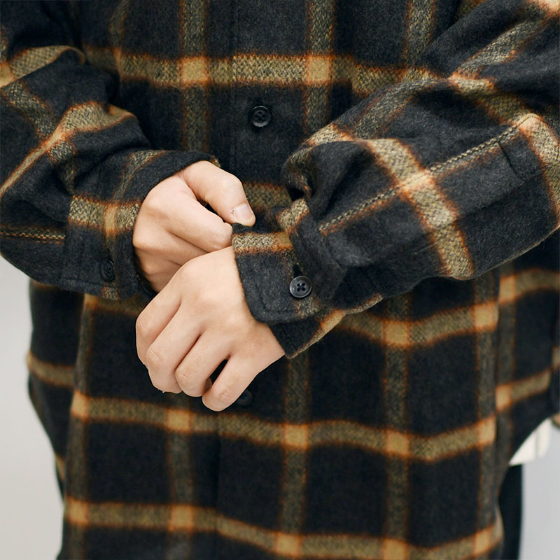 Shaggy Check Shirt -NAVY- | IN ONLINE STORE