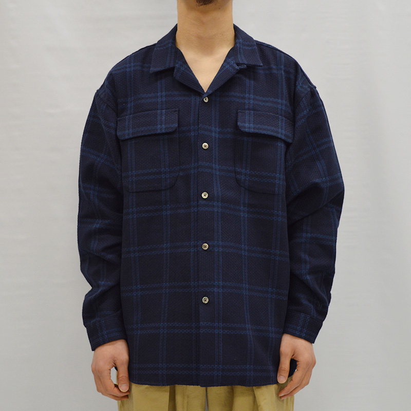 Sashiko Shirt -NAVY- | IN ONLINE STORE