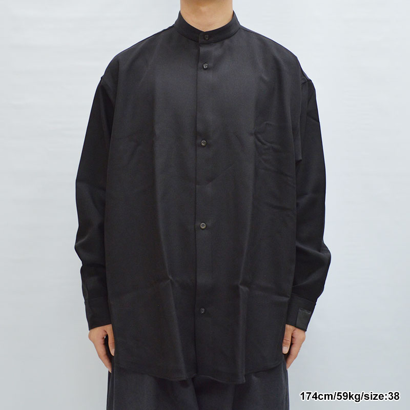 BAND COLLAR SHIRT -BLK- | IN ONLINE STORE