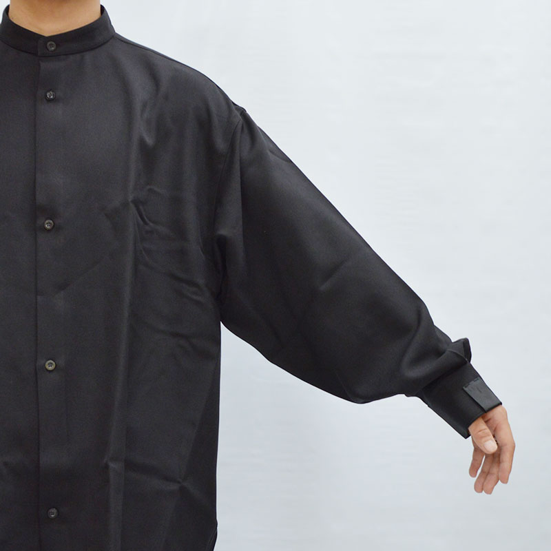 BAND COLLAR SHIRT -BLK- | IN ONLINE STORE