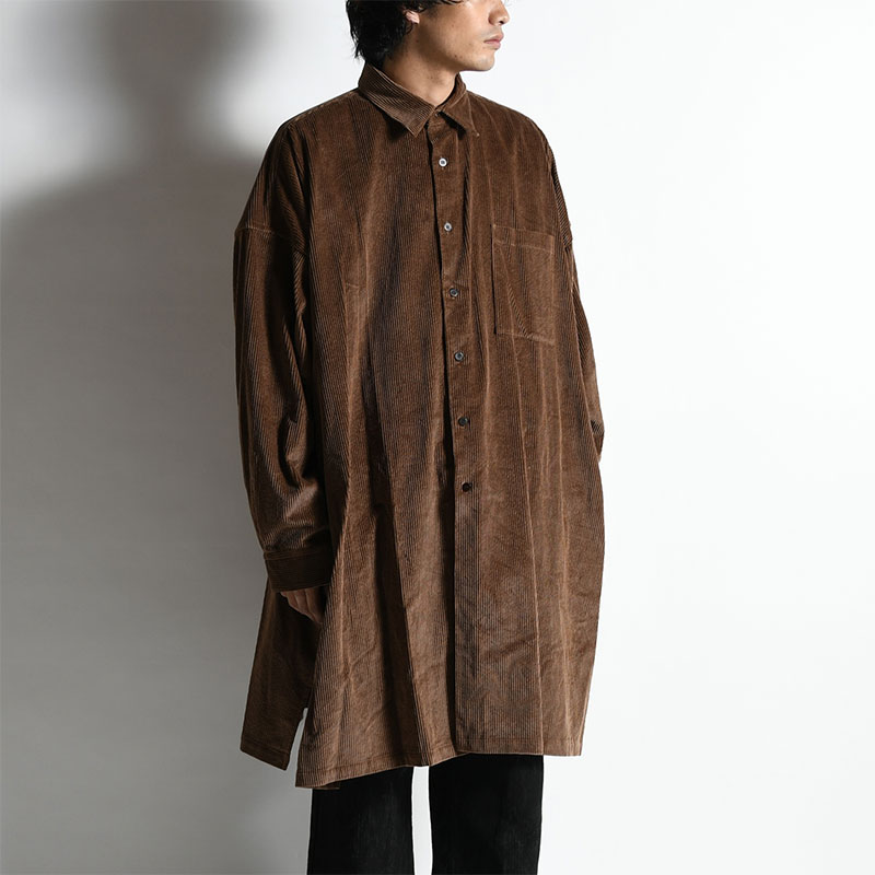 5X SHIRT LONG -BROWN- | IN ONLINE STORE