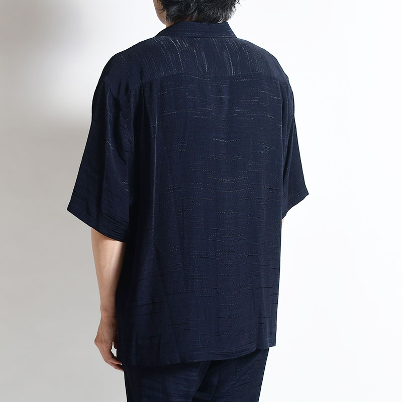 OPEN COLLAR SHIRT -NAVY- | IN ONLINE STORE