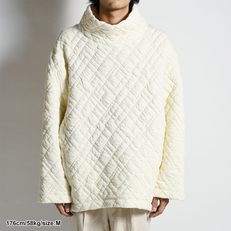 ヘヨン flower quilting pullover / white | angeloawards.com