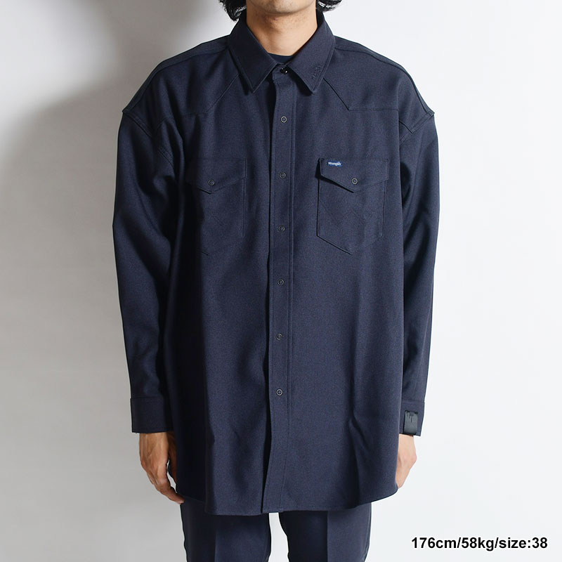 WRANGLER×N.HOOLYWOOD COMPILE DRESS SHIRT -CHARCOAL- | IN ONLINE STORE