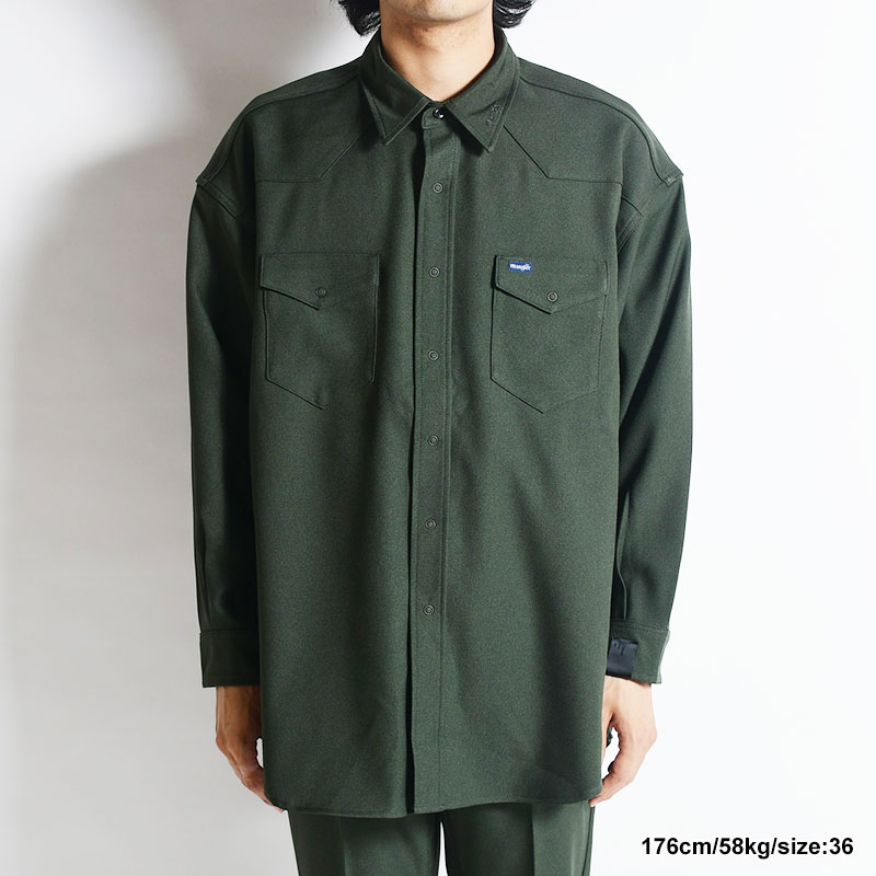 WRANGLER×N.HOOLYWOOD COMPILE DRESS SHIRT -GREEN- | IN ONLINE STORE