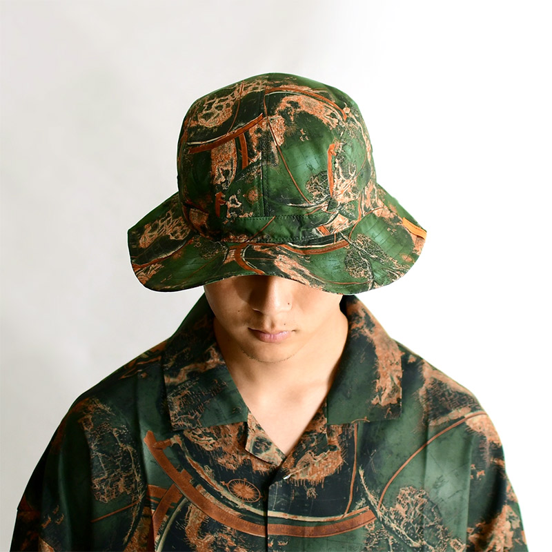 GLOBE SUNSHADE HAT -GREEN- | IN ONLINE STORE