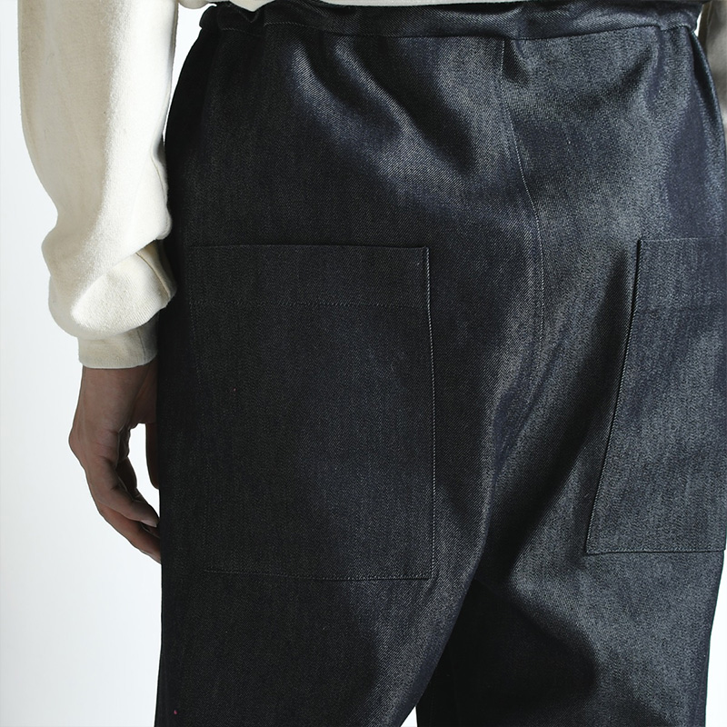 新品 VU 22SS ヴウ easy pants シルク ワイド デニム パンツ-