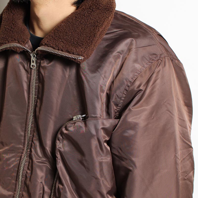 SECURITY BOMBER JACKET -BROWN- | IN ONLINE STORE