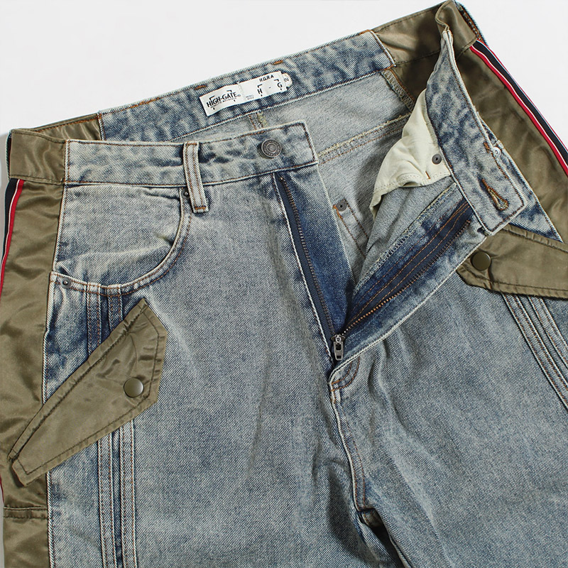 NYLON CARGO DOCKING DENIM PANTS -2.COLOR- | IN ONLINE STORE