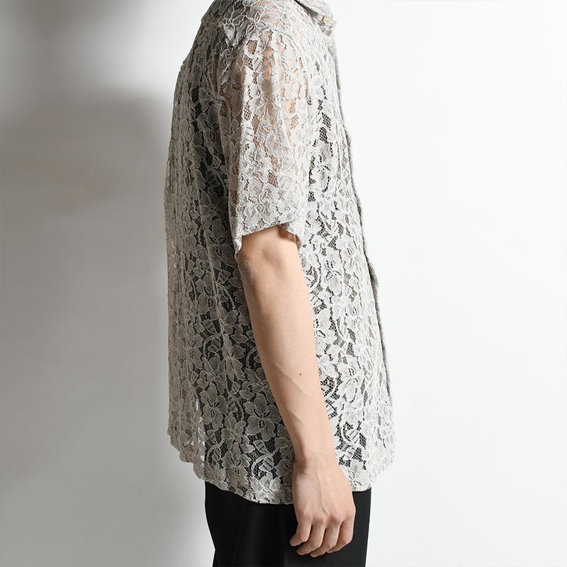 shoop flower lace shirts レースベロアシャツ