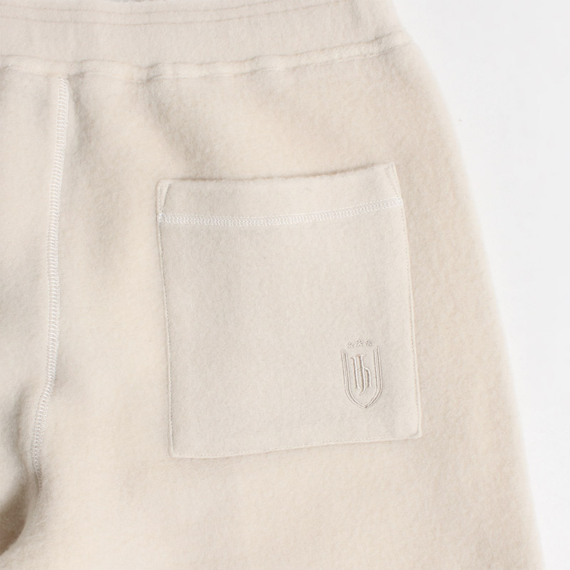 WOOL BOA FLEECE PANTS -IVORY-