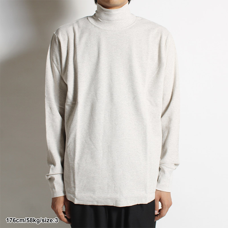 HIGH NECK LS TEE -OATMEAL- | IN ONLINE STORE