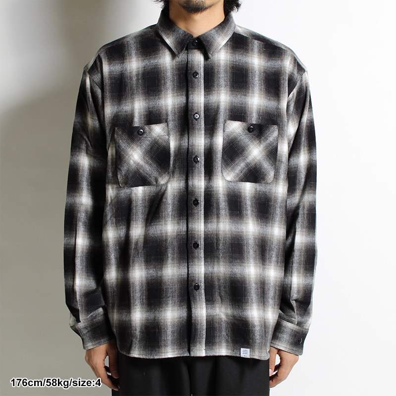 ITEMLSOMBBEDWIN L/S OMBRE CHECK BIG SHIRT \