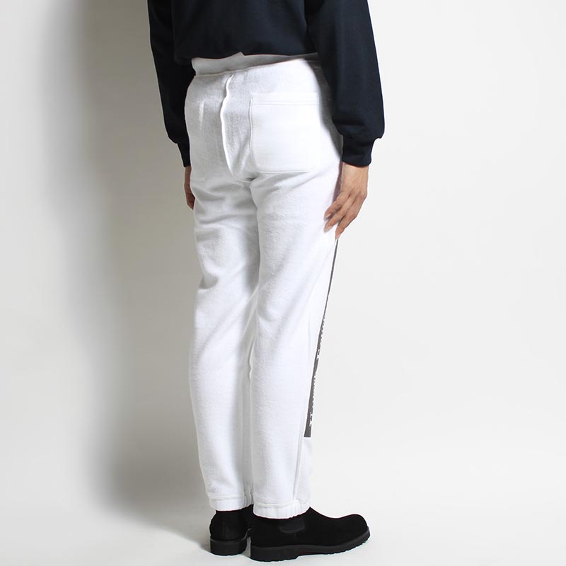 REVERSIBLE SWEAT PANTS -WHITE-
