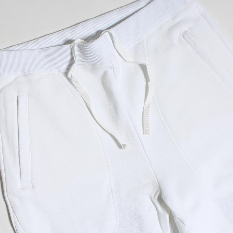 REVERSIBLE SWEAT PANTS -WHITE-