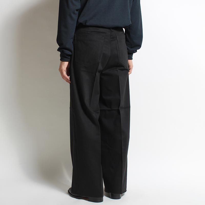 TUCK BAGGY (CLASSIC WORKER SATIN) -BLACK-