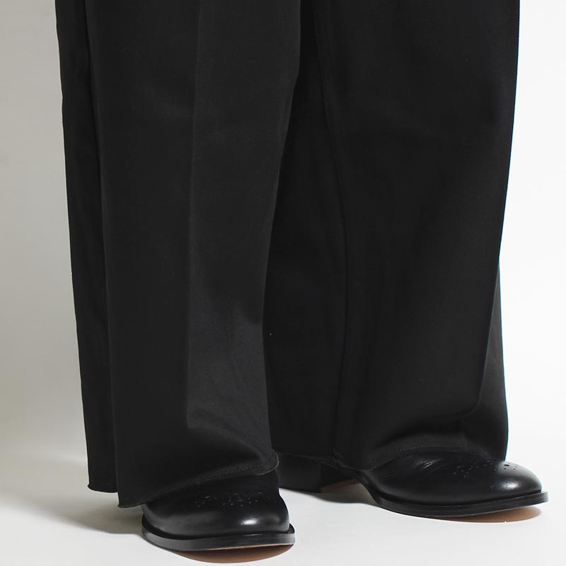 TUCK BAGGY (CLASSIC WORKER SATIN) -BLACK-