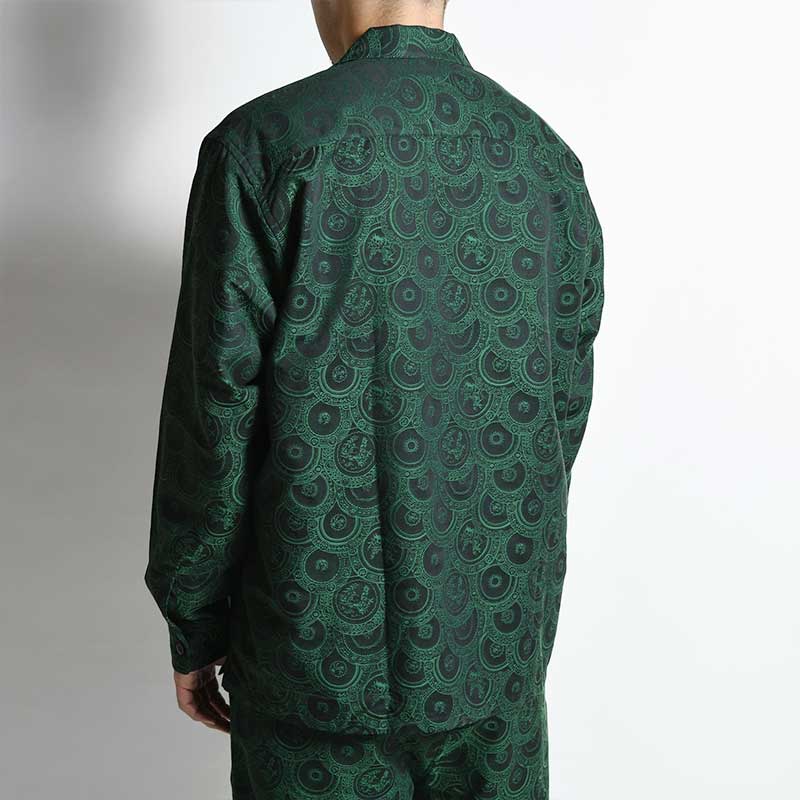 L/S OPEN COLLAR JACQUARD SHIRT 