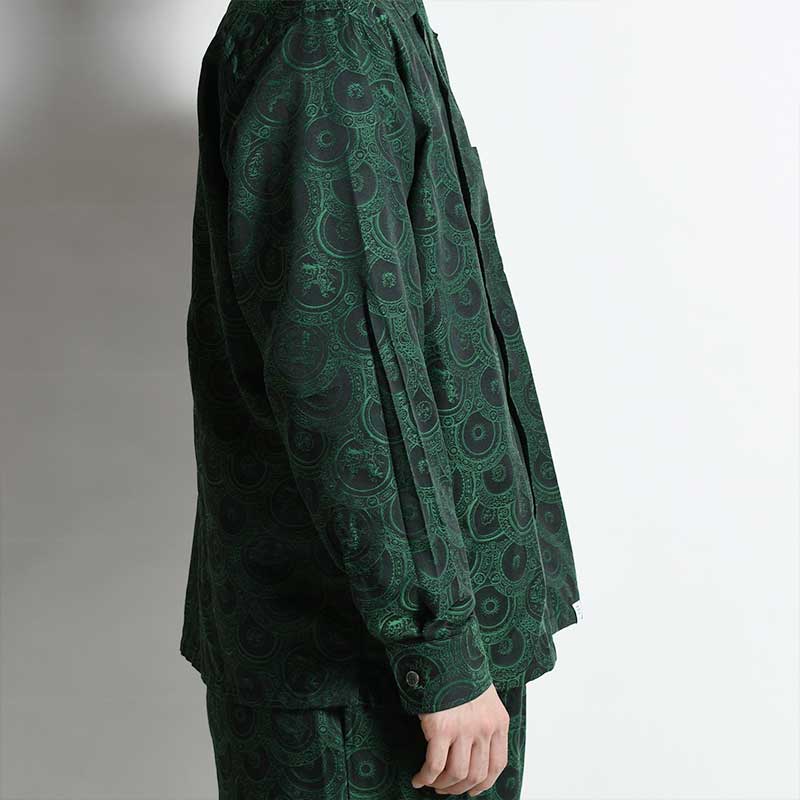 L/S OPEN COLLAR JACQUARD SHIRT 