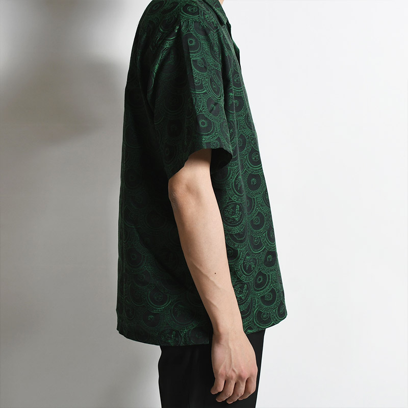 S/S OPEN COLLAR JACQUARD SHIRT 