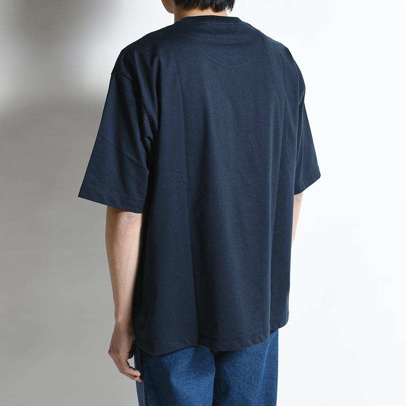 EMBROIDERY SS TEE THORN CIRCLE -NAVY-