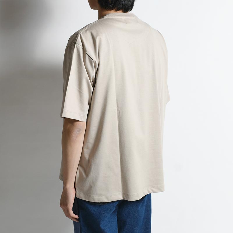 EMBROIDERY SS TEE THORN CIRCLE -BEIGE-